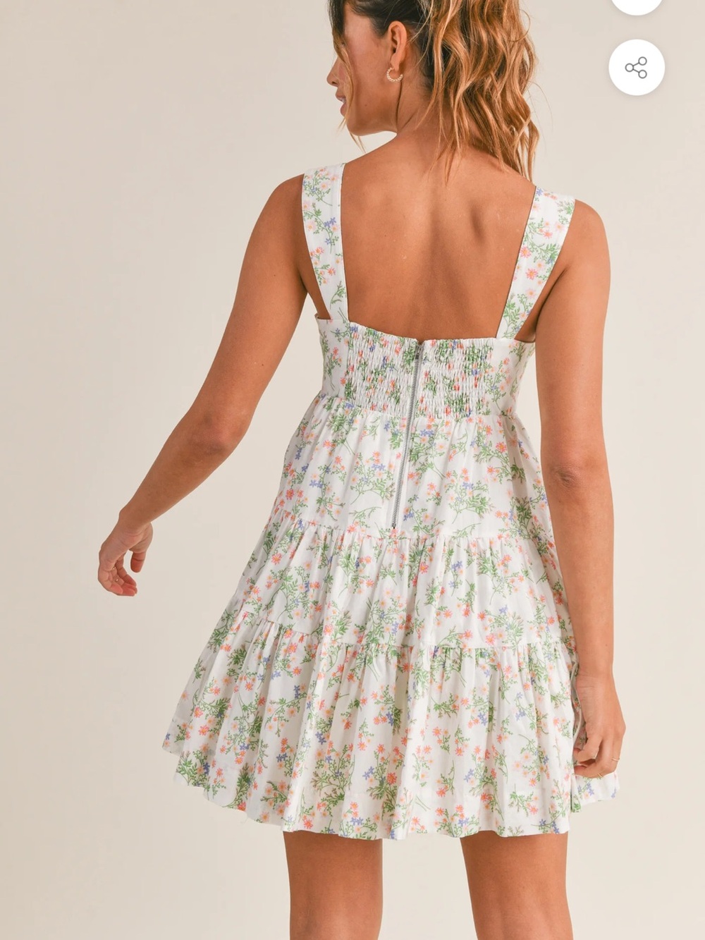 NWT Mable Wildflower key hole tiered ruffle dress szL - Picture 6 of 16